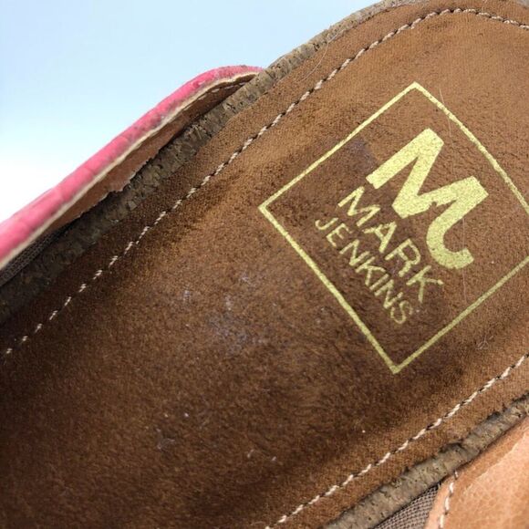 Mark Jenkins Women's Pink Slip on Mules Tasseled 7/37 Pointed Toe Flats Comfort - Picture 11 of 13